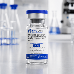 8X Blend L-Carnitine (20mg) / L-Arginine (20mg) / Methonine (25mg) / Inositol (50mg) / Choline (50mg) / B6 (25mg) / B5 (5mg) / B12 (1mg)